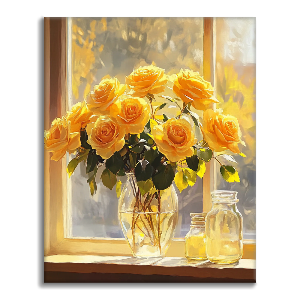 Licht und Rosen - Malen nach Zahlen
