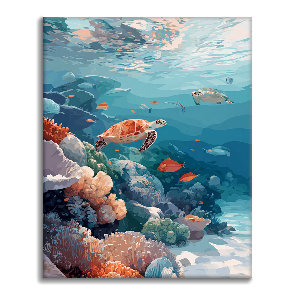 Unterwasserwelt – Malen nach Zahlen
