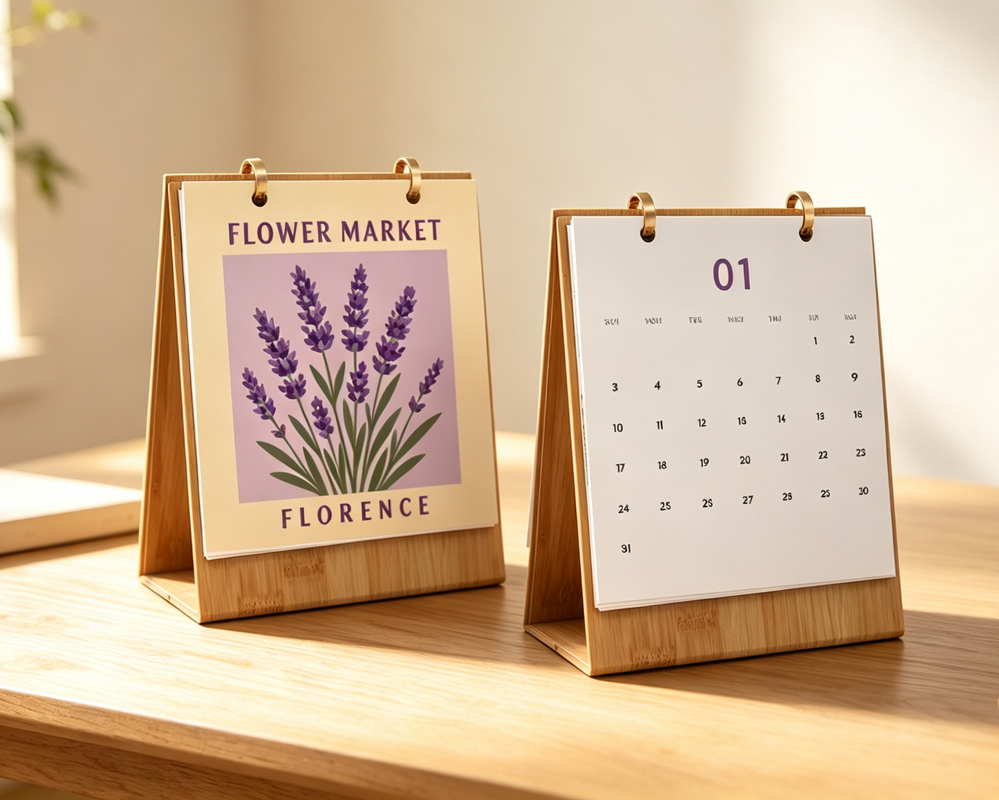 2027 Malen nach Zahlen Tischkalender | Blumenmarkt-Edition