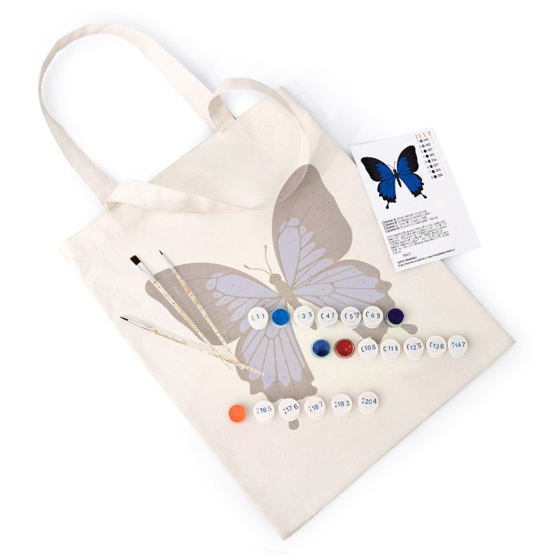 Malen nach Zahlen Totebag – Schmetterlinge | 4 Spezies