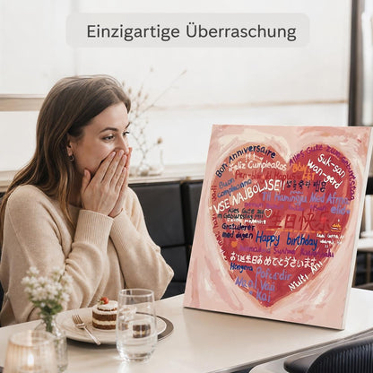 100 Sprachen der Liebe - Malen nach Zahlen