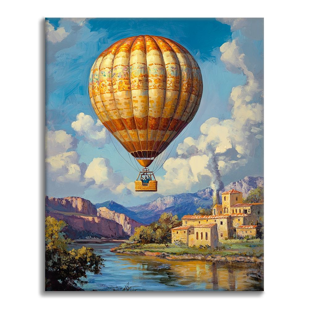 Heißluftballon - Malen nach Zahlen