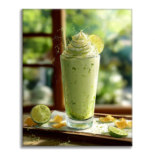 Matcha-Smoothie - Malen nach Zahlen