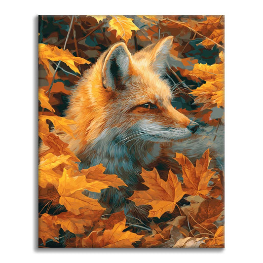 Herbstfuchs - Malen nach Zahlen