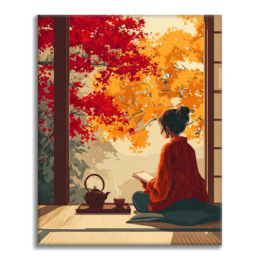 Herbstliche Ruhe - Malen nach Zahlen