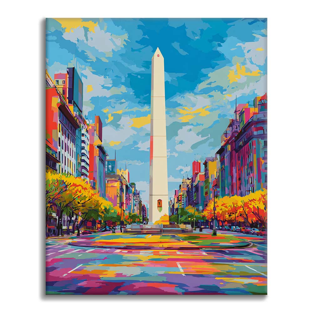 Obelisk von Buenos Aires – Malen nach Zahlen