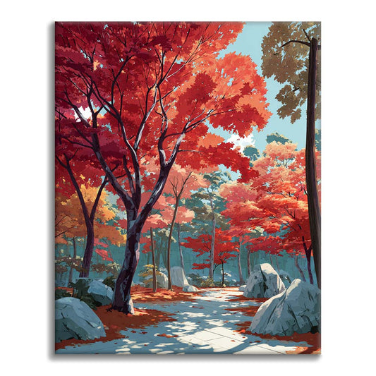 Crimson Pathway - Malen nach Zahlen