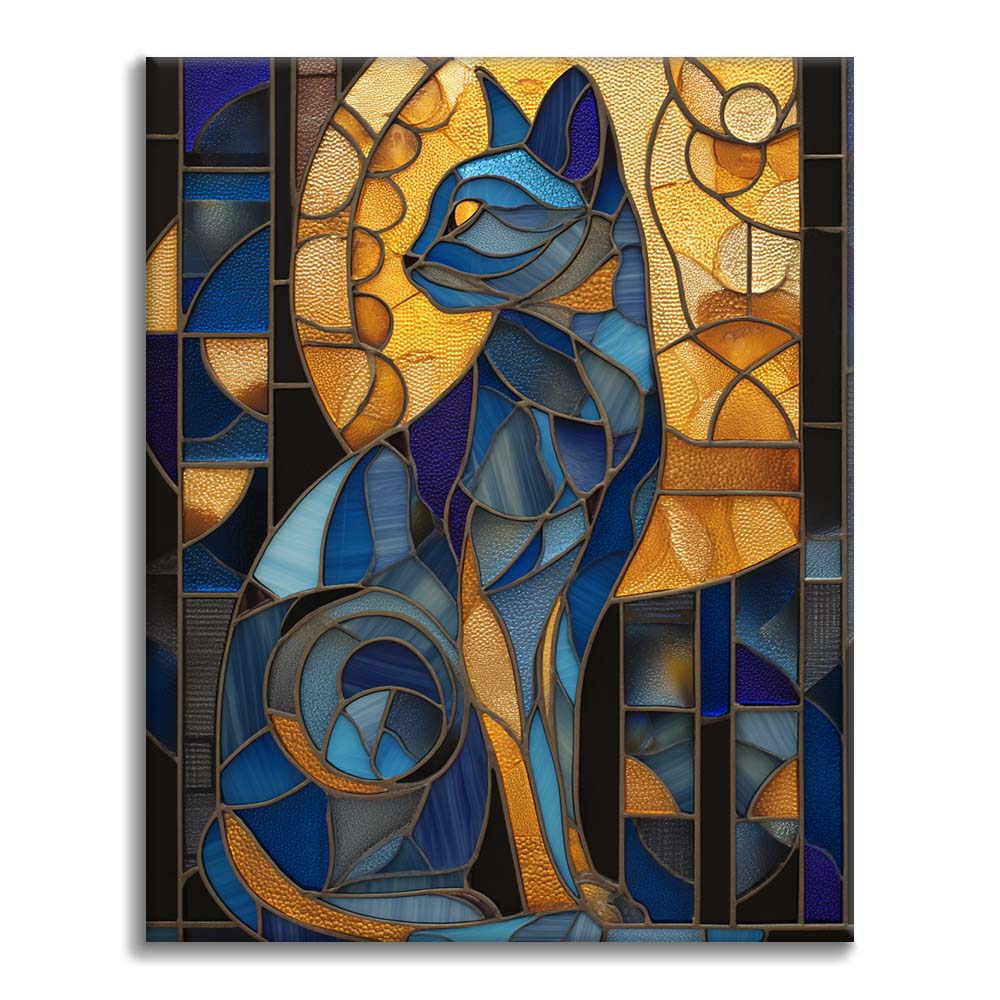 Mosaik Ägyptische Katze - Malen nach Zahlen