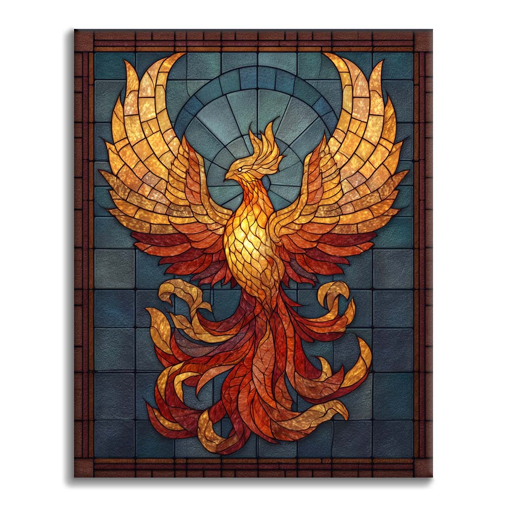 Mosaik Phoenix Wiedergeburt - Malen nach Zahlen