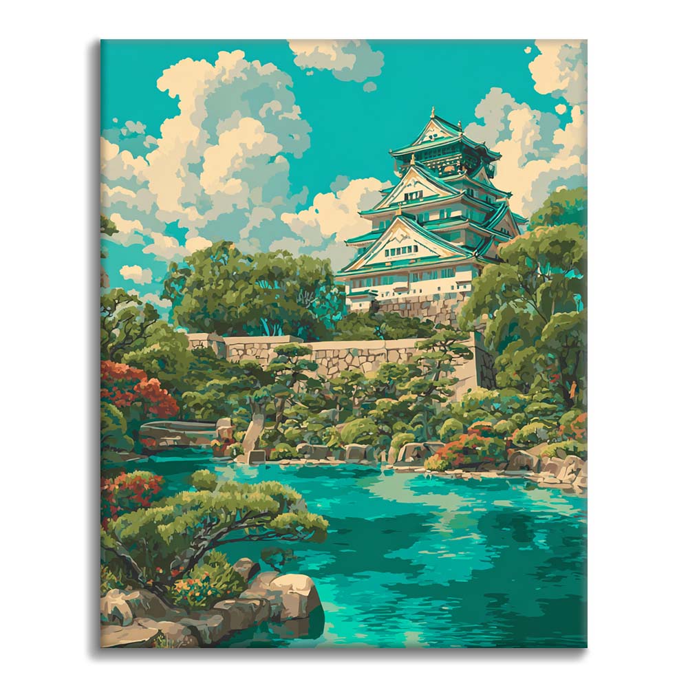 Burg Osaka - Malen nach Zahlen