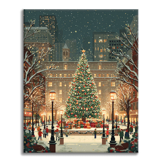 Weihnachtsplatz – Malen nach Zahlen