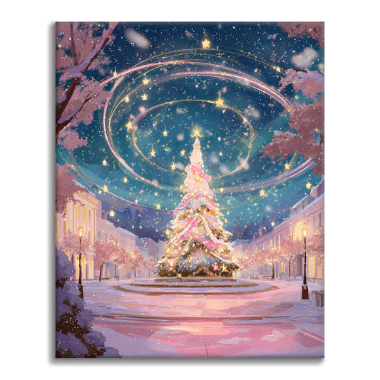 Magischer Weihnachtsbaum – Malen nach Zahlen