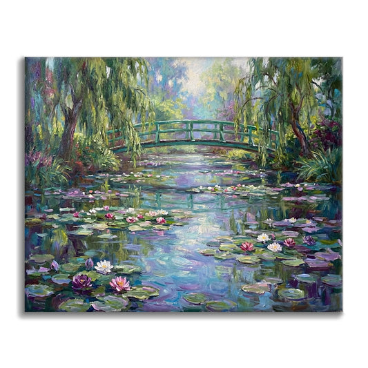 Seerosen in Giverny – Malen nach Zahlen