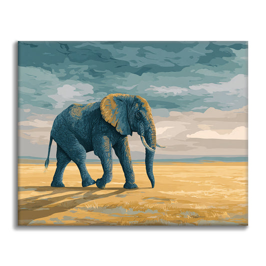 Laufender Elefant – Malen nach Zahlen