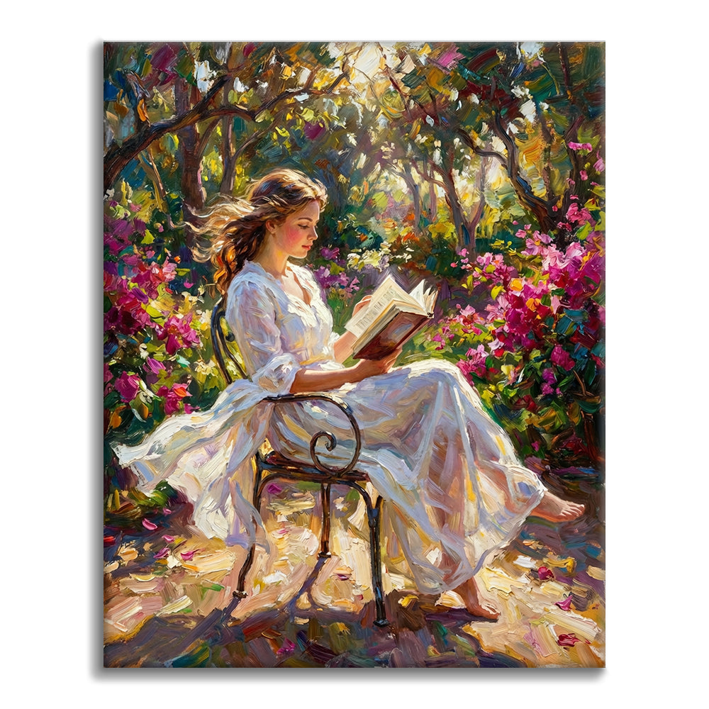 Lesen im Sonnenlicht – Malen nach Zahlen