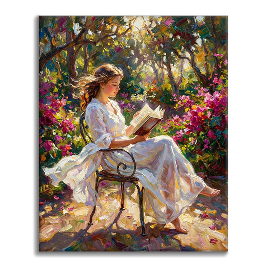 Lesen im Sonnenlicht – Malen nach Zahlen