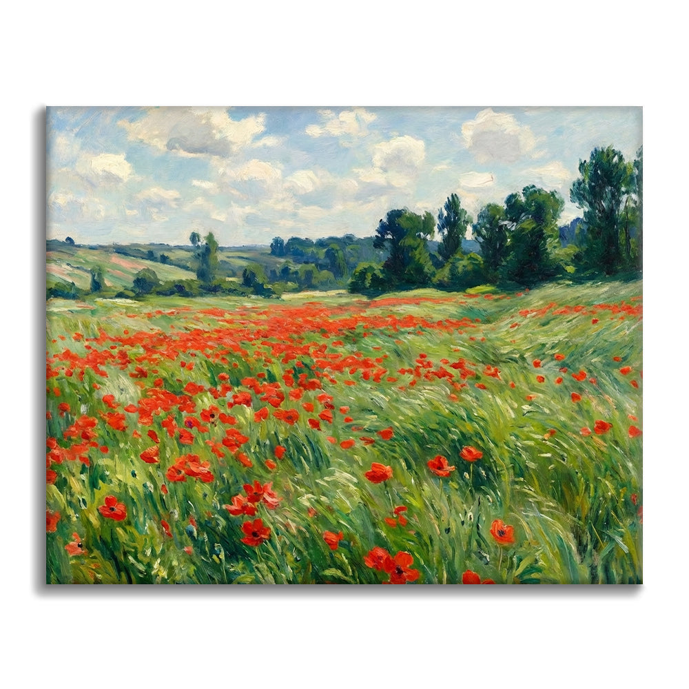 Sommerliches Mohnfeld – Malen nach Zahlen