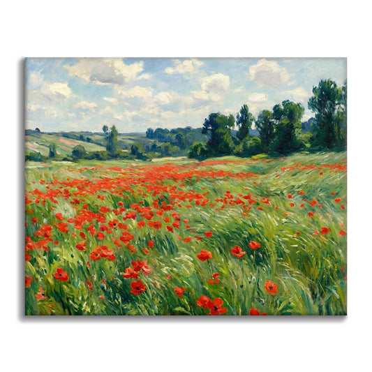Sommerliches Mohnfeld – Malen nach Zahlen