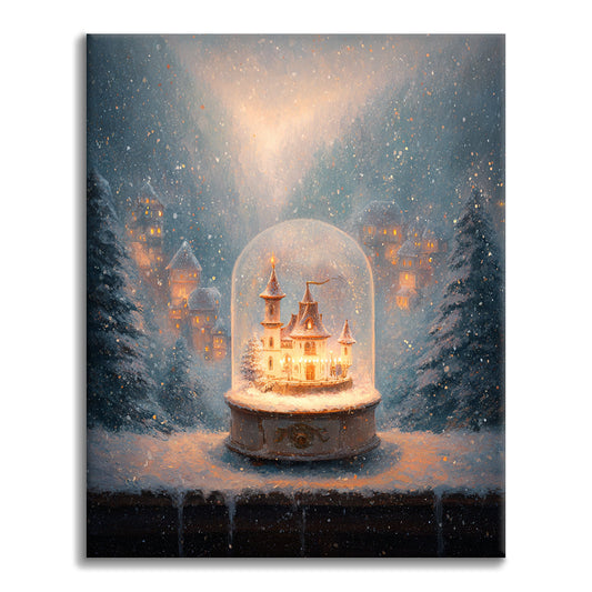 Schneekugel-Licht – Malen nach Zahlen