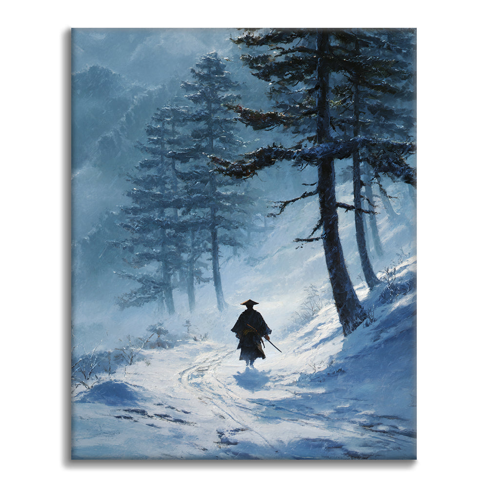 Eingeschneiter Weg – Malen nach Zahlen
