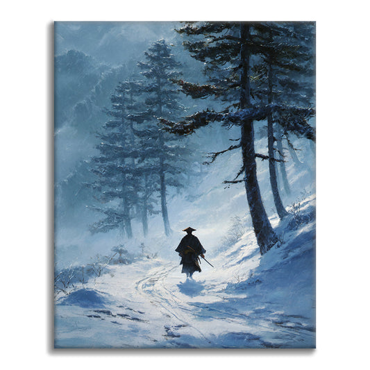 Eingeschneiter Weg – Malen nach Zahlen
