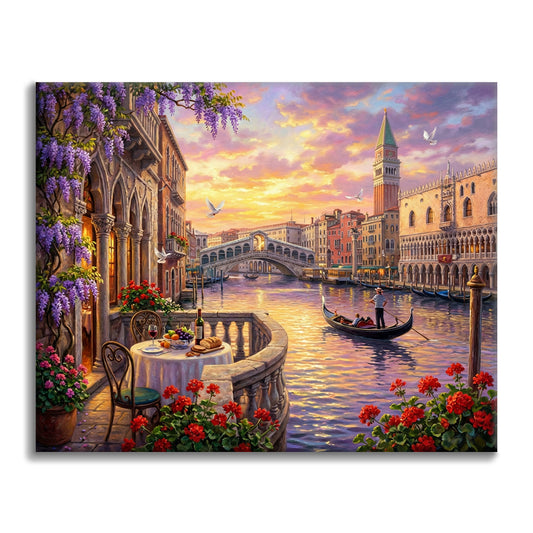 Romantisches Venedig – Malen nach Zahlen