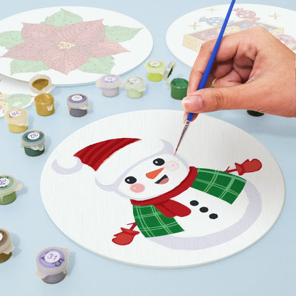 Malen nach Zahlen - 4 Tischsets | Weihnachtsset