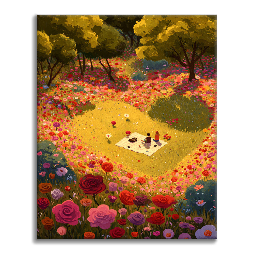 Herzliches Picknick – Malen nach Zahlen