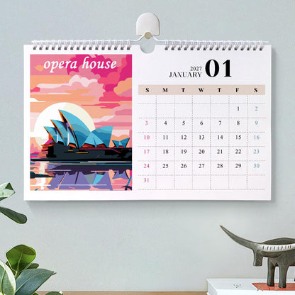 2027 Malen nach Zahlen Kalender | Berühmte Monumente Edition