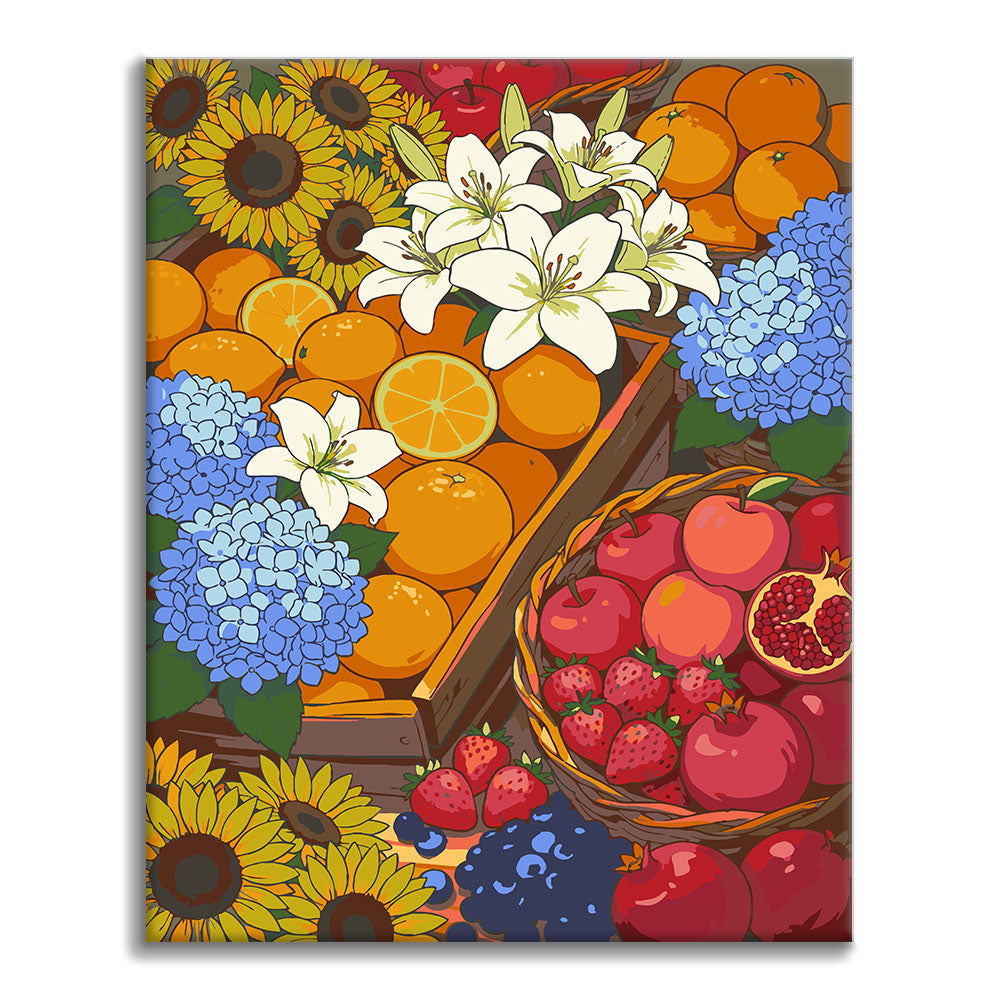 Sunny Street Market II – Malen nach Zahlen