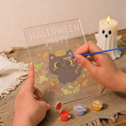Malen nach Zahlen Halloween Lampe – Kürbispfoten
