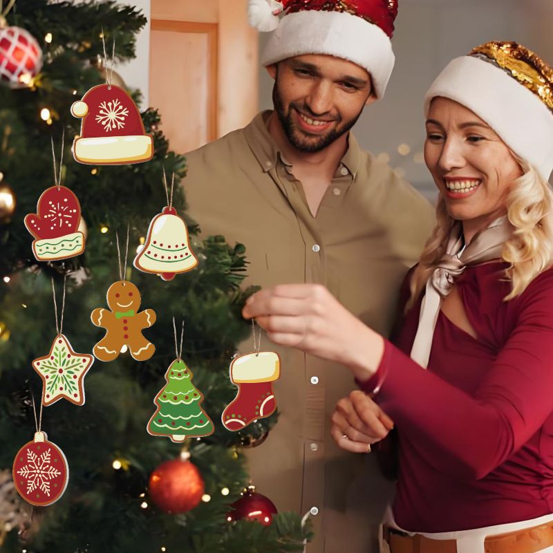Malen nach Zahlen - 8 Weihnachtsanhängern | Winter-Set