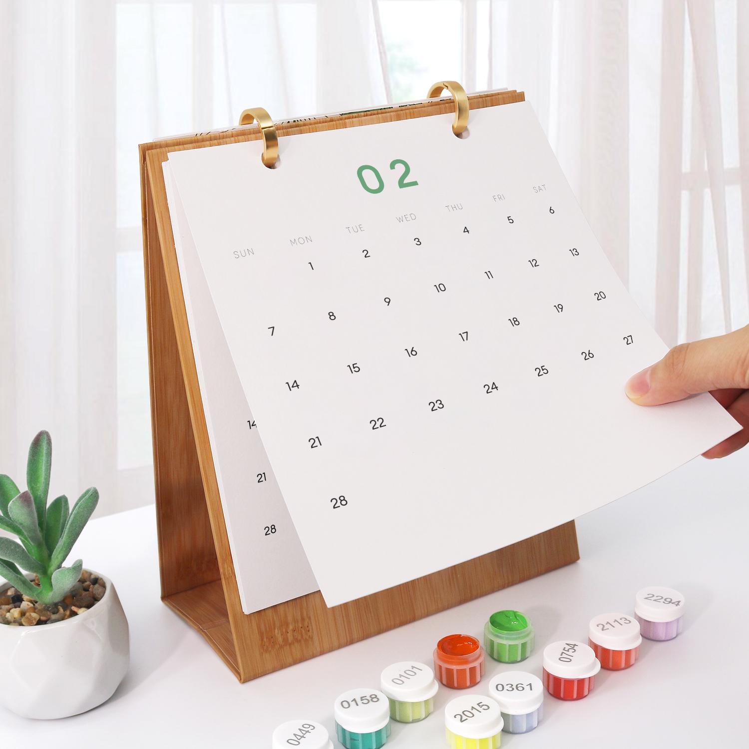 2027 Malen nach Zahlen Tischkalender | Pflanzen Edition