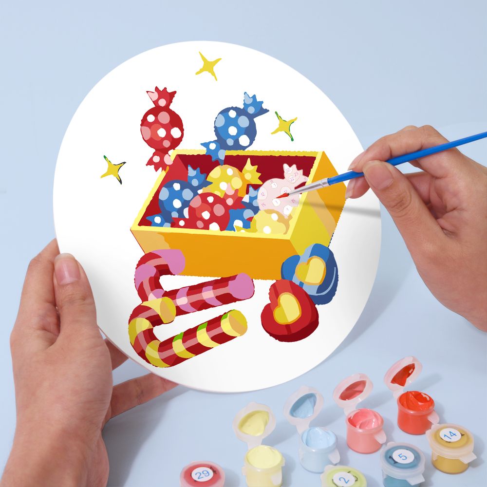 Malen nach Zahlen - 4 Tischsets | Weihnachtsset