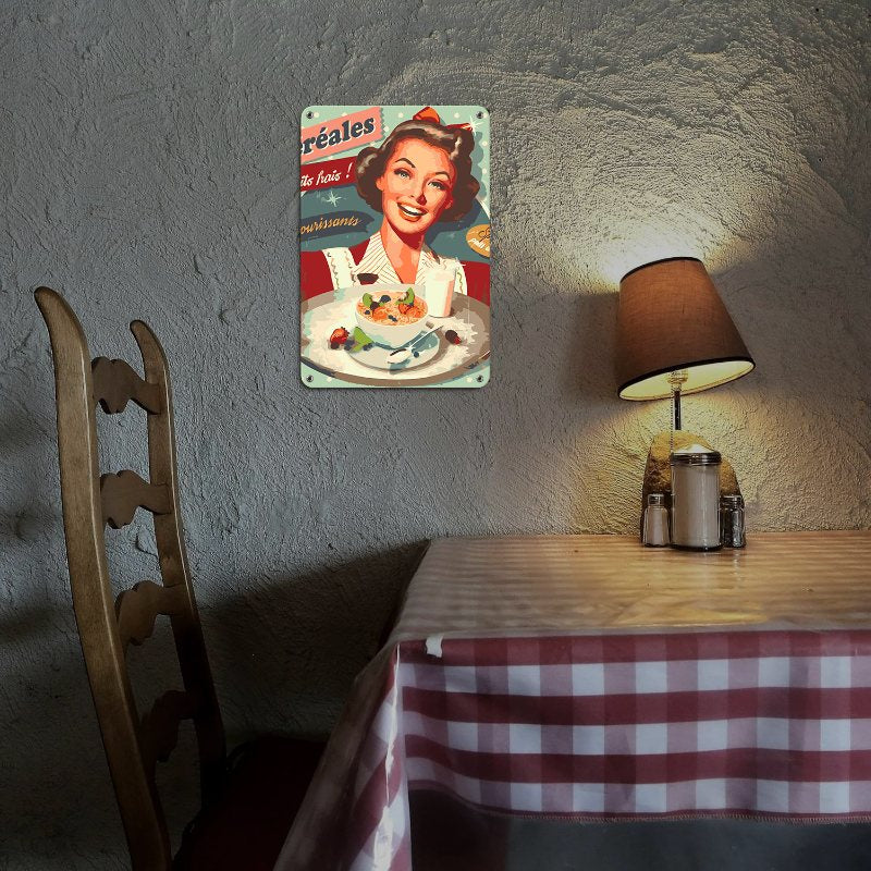 Metallisches Malen-nach-Zahlen-Poster | Frühstück