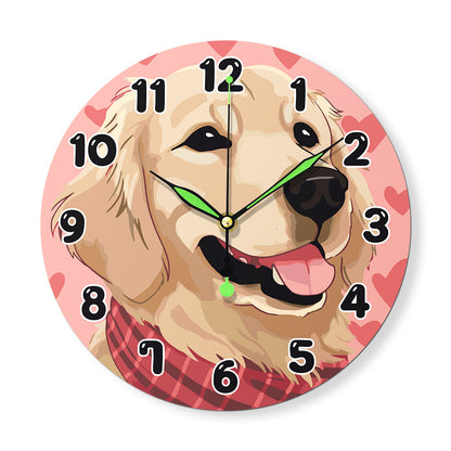 Malen nach Zahlen Uhr – Süßer Hund
