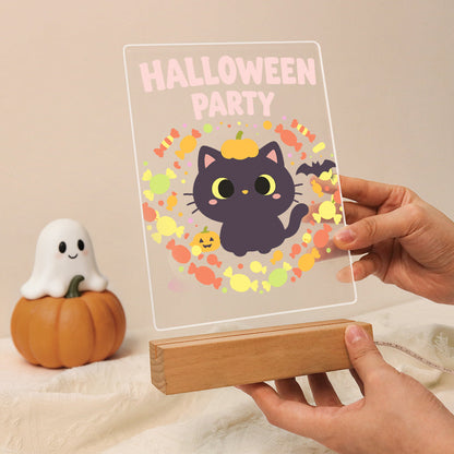 Malen nach Zahlen Halloween Lampe – Kürbispfoten