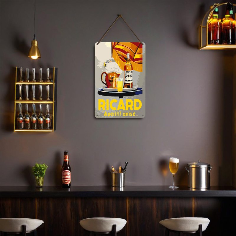 Metallisches Malen-nach-Zahlen-Poster | Ricard Aperitif