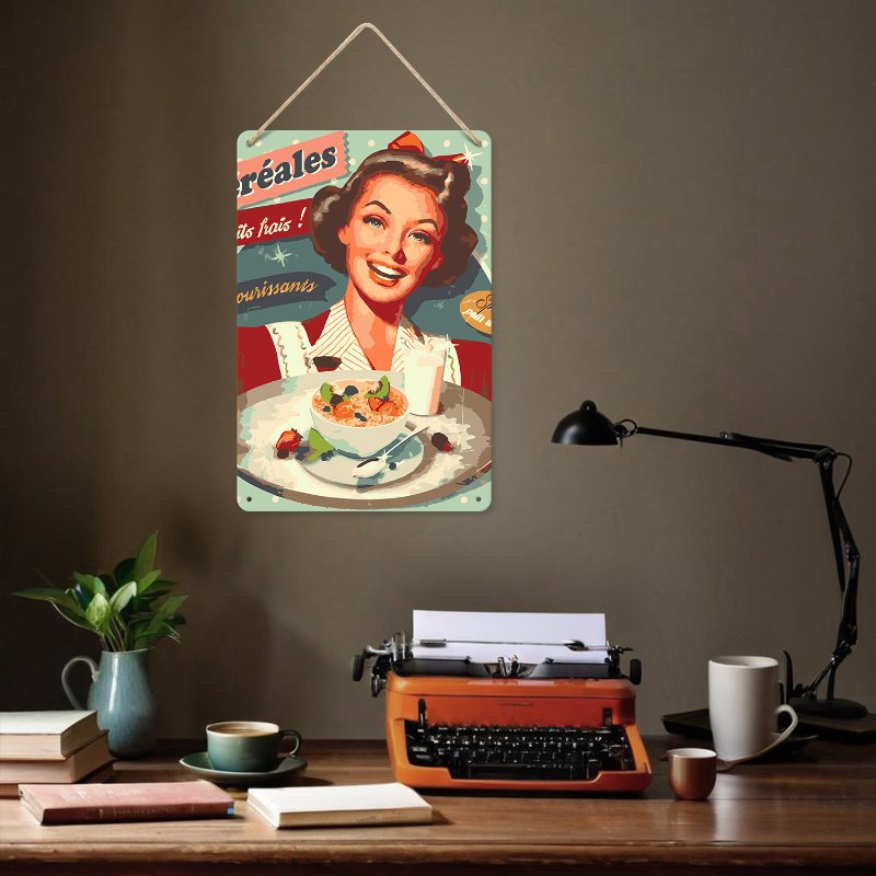 Metallisches Malen-nach-Zahlen-Poster | Frühstück