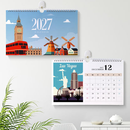 2027 Malen nach Zahlen Kalender | Berühmte Monumente Edition