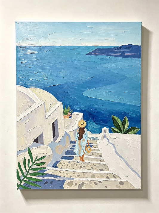 Mediterrane Auszeit am Meer- Malen nach Zahlen