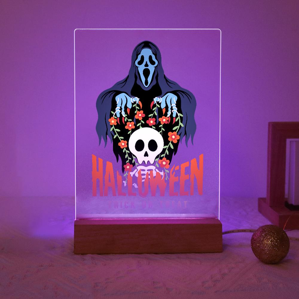 Malen nach Zahlen Halloween Lampe – Verfluchter Totenkopf