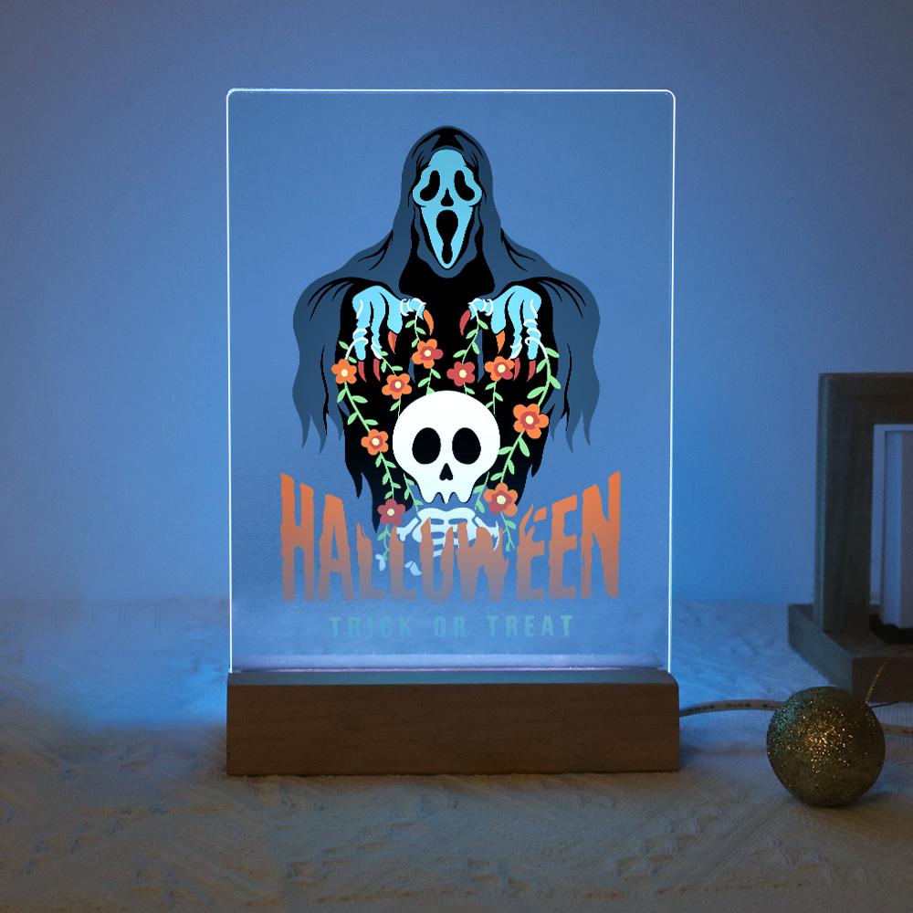 Malen nach Zahlen Halloween Lampe – Verfluchter Totenkopf