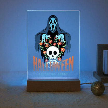 Malen nach Zahlen Halloween Lampe – Verfluchter Totenkopf