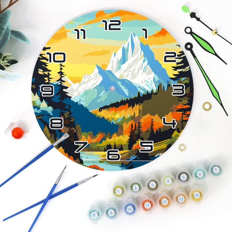 Malen nach Zahlen Uhr – Wunderschöne Landschaft