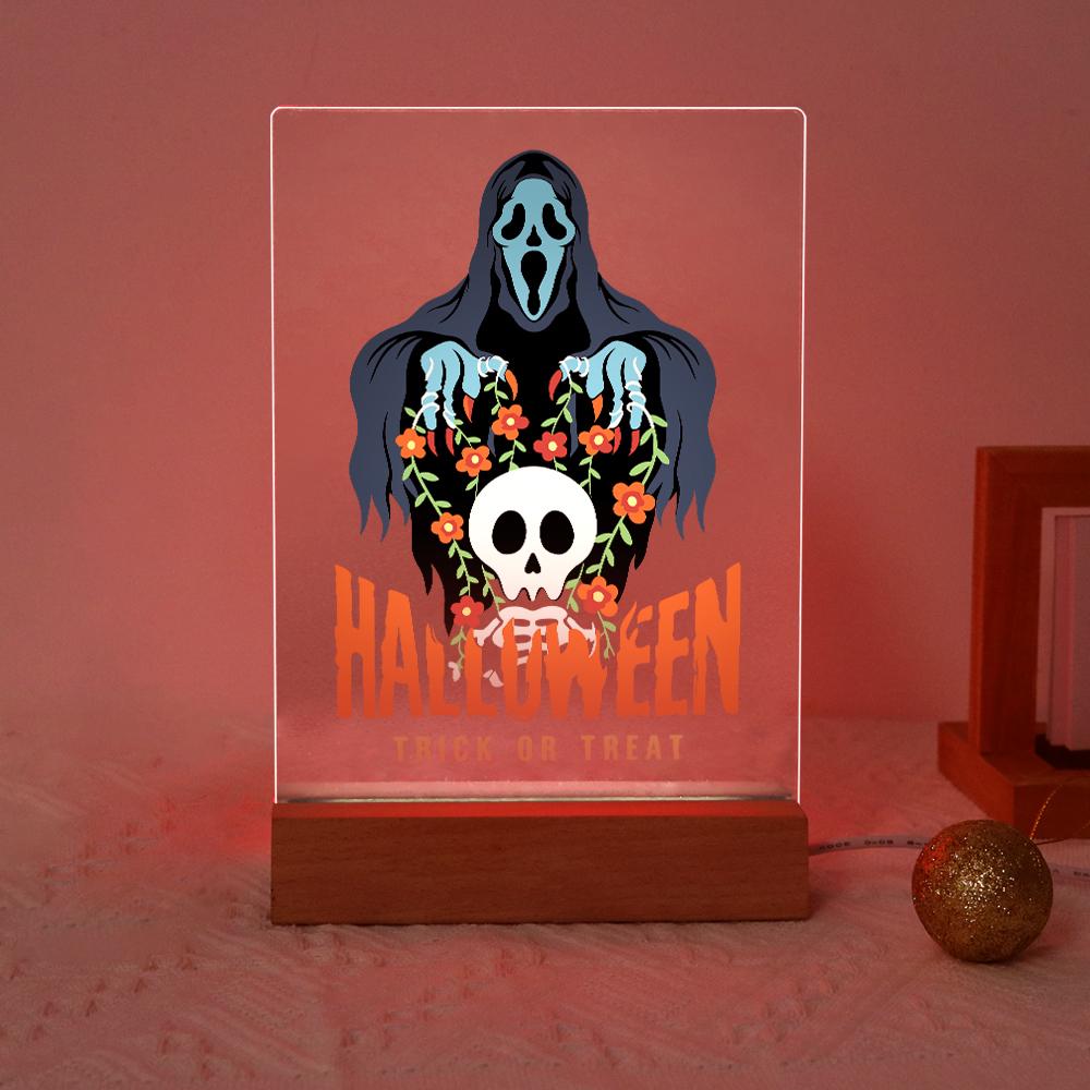 Malen nach Zahlen Halloween Lampe – Verfluchter Totenkopf