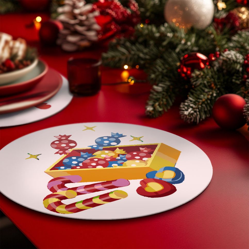Malen nach Zahlen - 4 Tischsets | Weihnachtsset