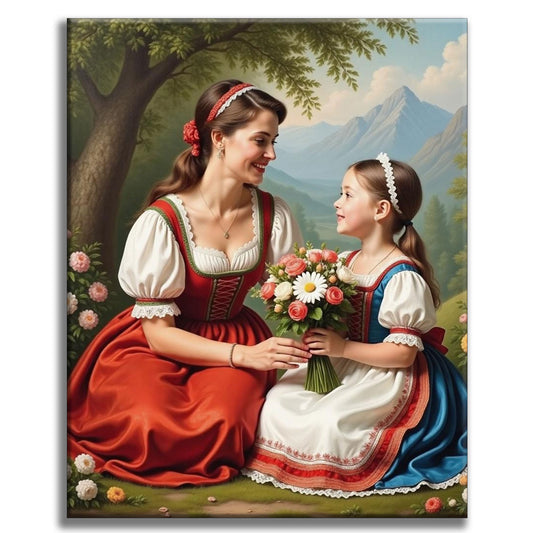 Alles Gute zum Muttertag - Malen nach Zahlen