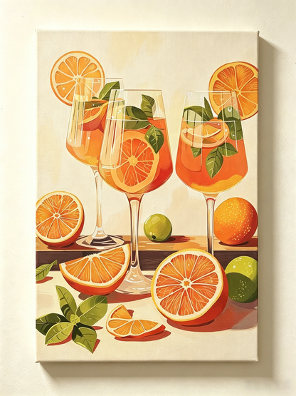 Orangen-Cocktail Malen nach Zahlen Bild - Malen nach Zahlen