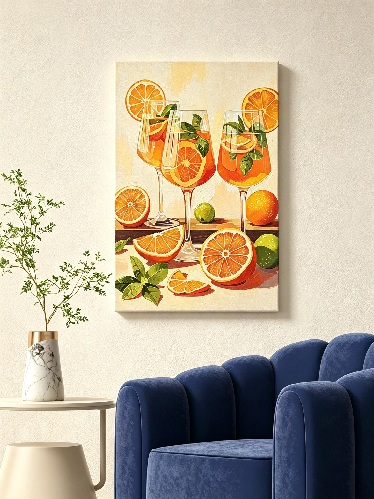 Orangen-Cocktail Malen nach Zahlen Bild - Malen nach Zahlen